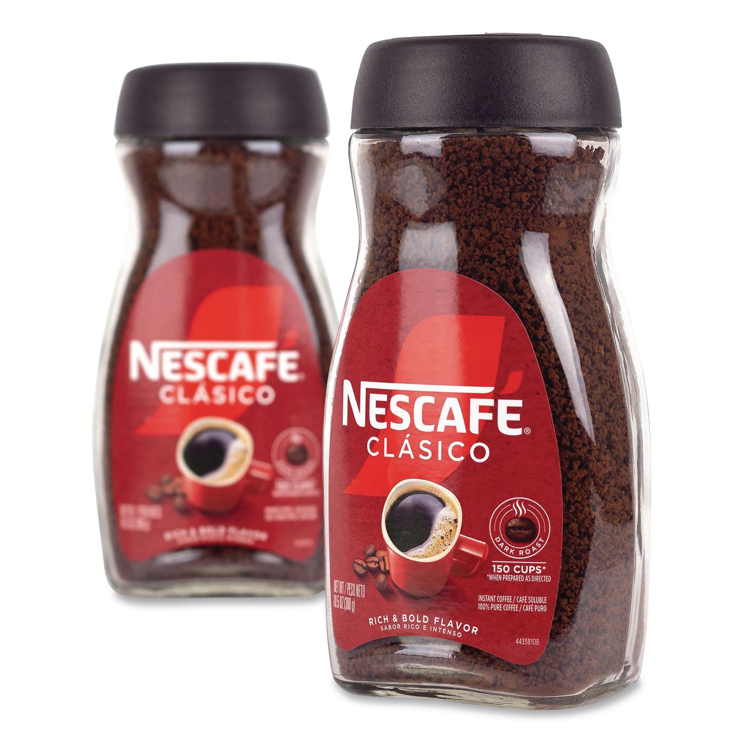 Nescafé® Clasico Dark Roast Instant Coffee, 21 oz Jar, 2/Carton (GRR22002635)