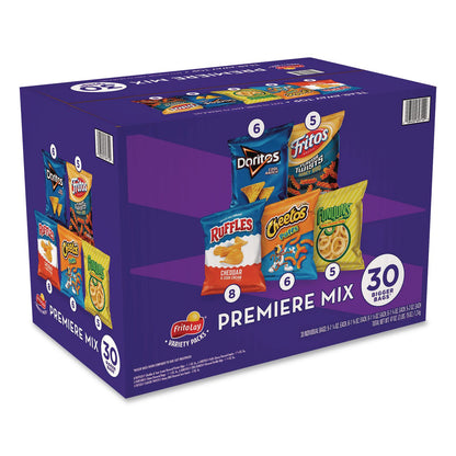 Frito-Lay Premiere Mix Variety Pack, Assorted Flavors, Assorted Sizes, 30 Bags/Carton (GRR22002670)