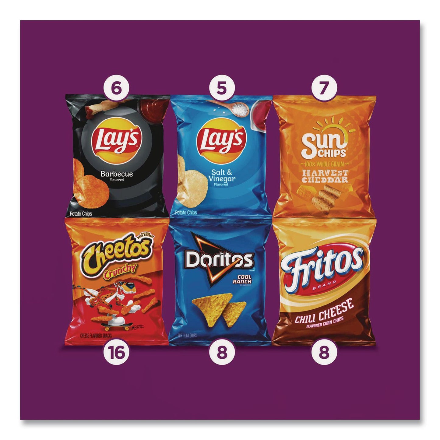 Frito-Lay Flavor Mix Variety Pack, Assorted Flavors, 1 oz Bag, 50 Bags/Carton (GRR22002671)