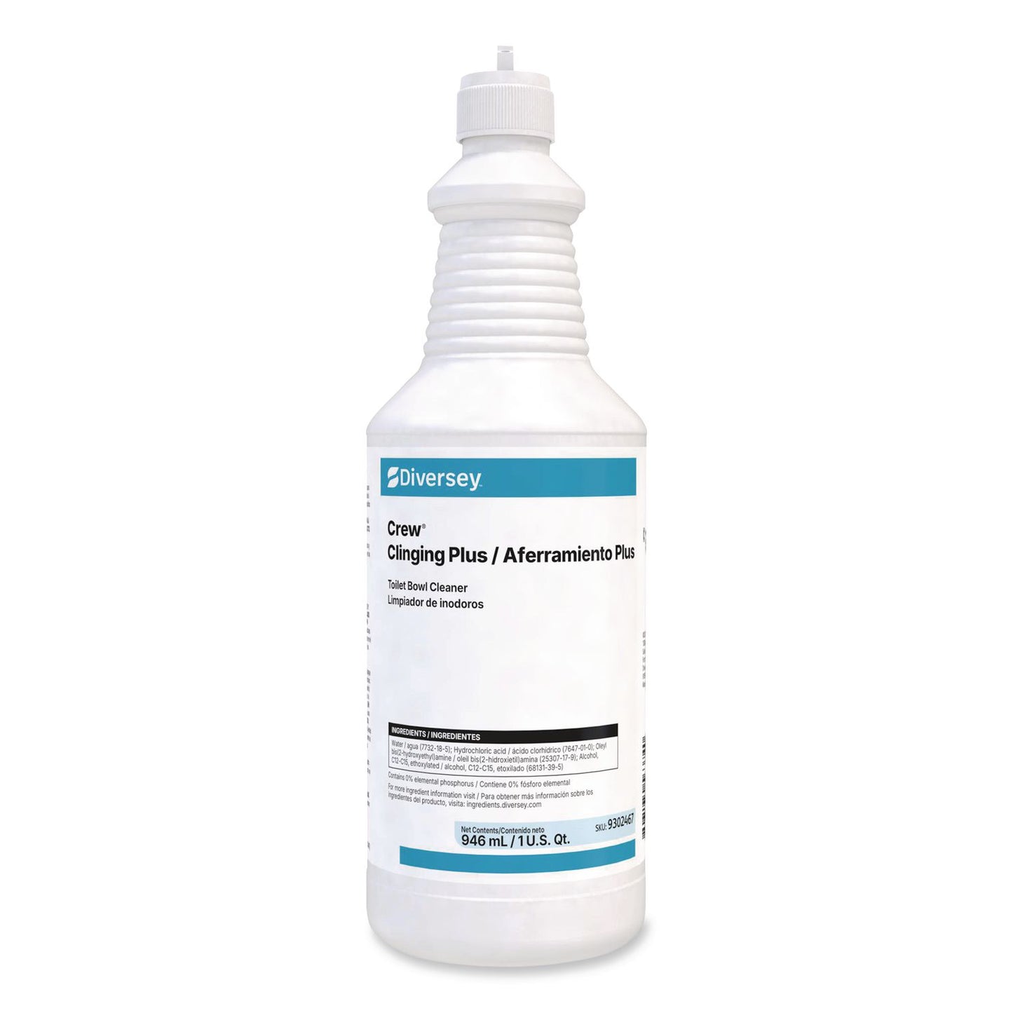 Diversey™ Crew Clinging Plus Toilet Bowl Cleaner, Characteristic Scent, 32 oz Bottle, 12/Carton (DVO9302467)