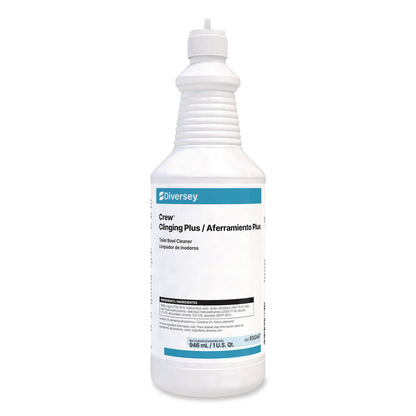 Diversey™ Crew Clinging Plus Toilet Bowl Cleaner, Characteristic Scent, 32 oz Bottle, 12/Carton (DVO9302467)