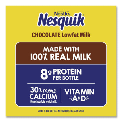 Nestlé® Nesquik Chocolate Lowfat Milk, 8 oz Bottle, 15/Carton (GRR22002681)