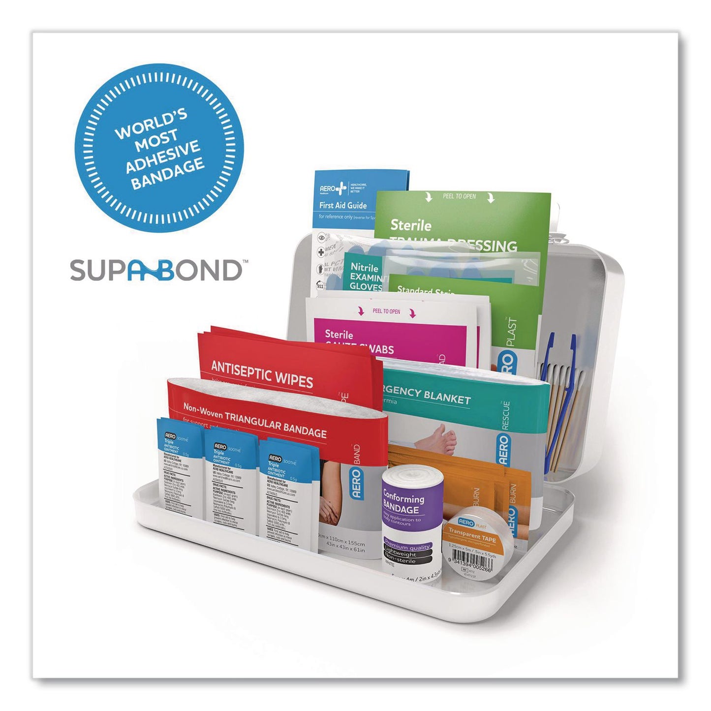 SUREFILL™ 10 Series First Aid Kit, 72 Pieces, Metal Case (AOHAK10T)