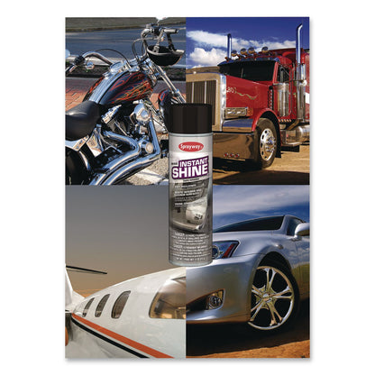 Sprayway® Instant Shine Silicone Spray, 12 oz Aerosol Can, 12/Carton (CGCSW936)