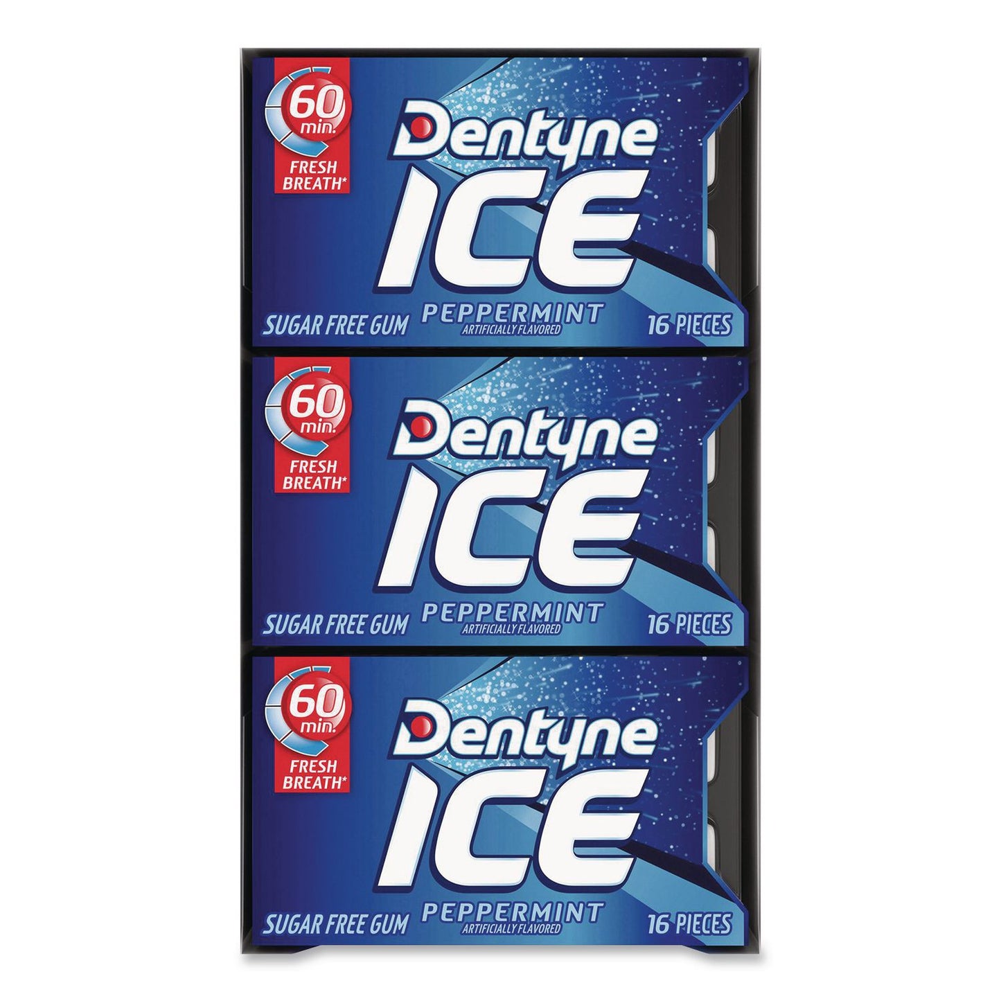 Dentyne Ice® Sugarless Gum, Peppermint Flavor, 16 Pieces/Pack, 12 Packs/Carton (GRR22002647)