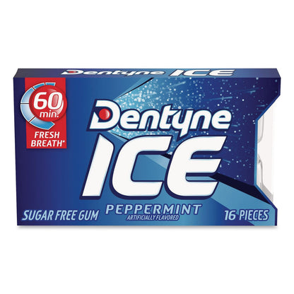Dentyne Ice® Sugarless Gum, Peppermint Flavor, 16 Pieces/Pack, 12 Packs/Carton (GRR22002647)