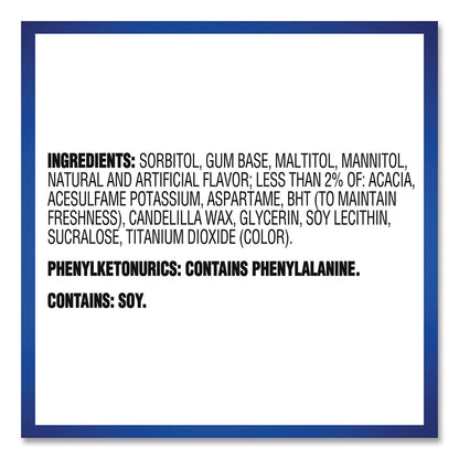 Dentyne Ice® Sugarless Gum, Peppermint Flavor, 16 Pieces/Pack, 12 Packs/Carton (GRR22002647)