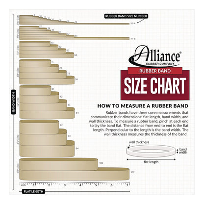 Alliance® Advantage Classic Black Rubber Bands, Size 64, 0.04" Gauge, 1 lb Box, 320/Box (ALL57645)