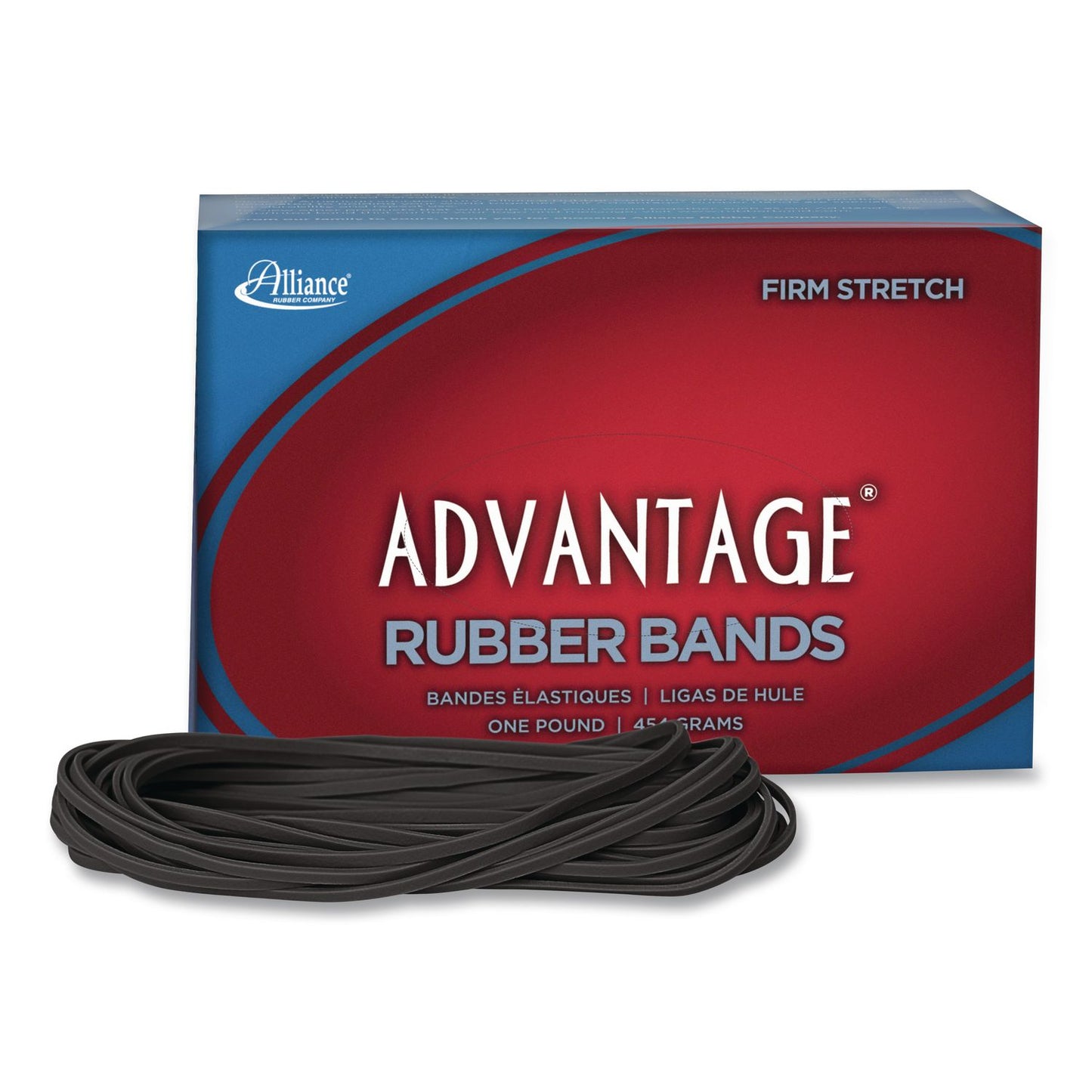 Alliance® Advantage Classic Black Rubber Bands, Size 117B, 0.06" Gauge, 1 lb Box, 200/Box (ALL58405)
