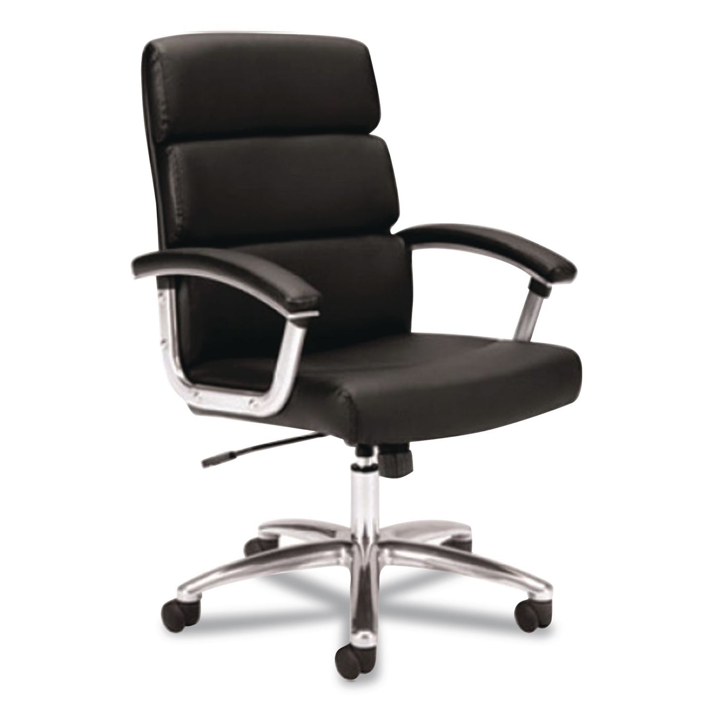 HON® HVL103 Executive High Back Chair, 18" to 21" Seat Height, Black Seat, Black Back, Chrome Base (BSXVL103SB11)