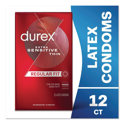 Durex® Extra Sensitive Condoms, Natural, 12/Box, 18 Boxes/Carton (RAC30271CT)