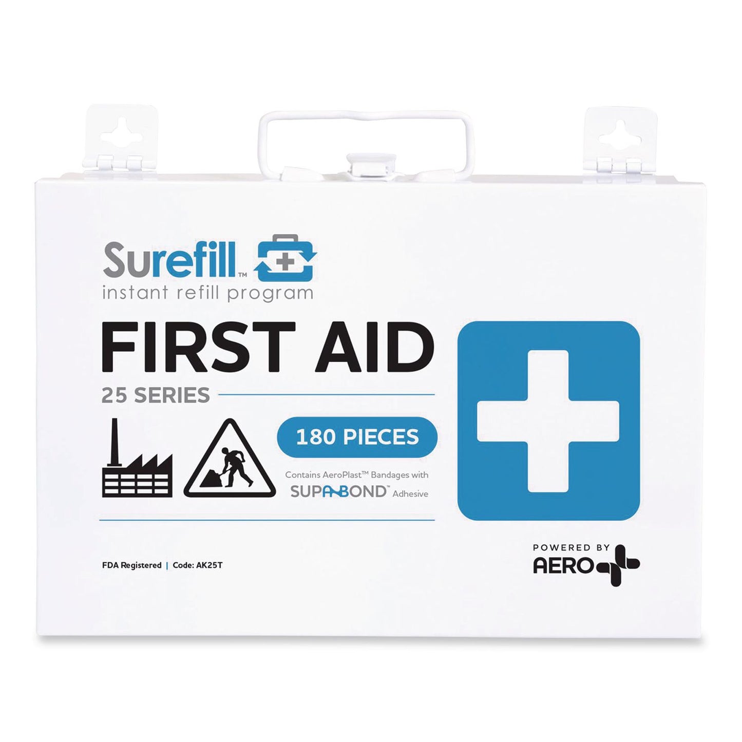 SUREFILL™ 25 Series All Purpose First Aid Kit, 180 Pieces, Metal Case (AOHAK25T)