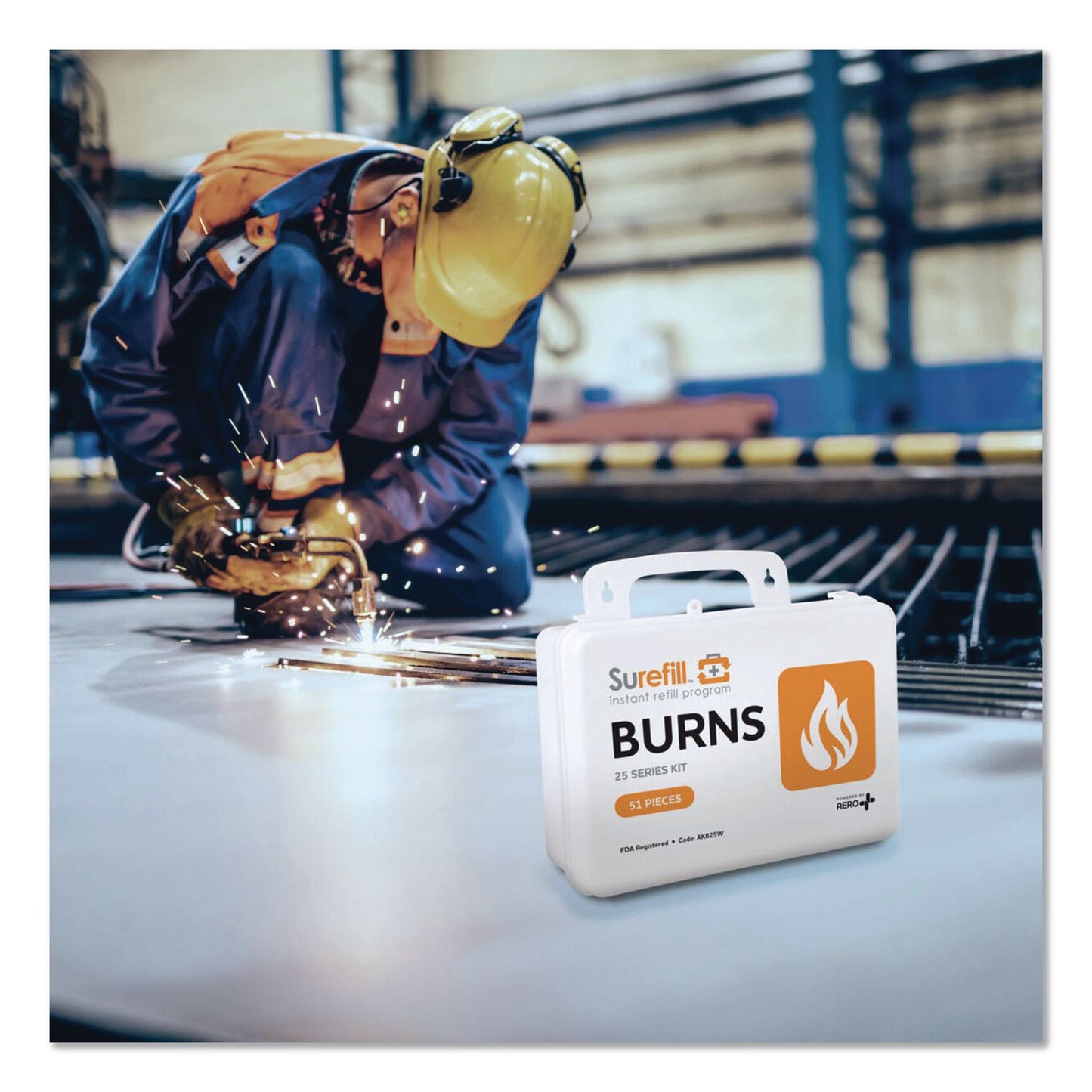 SUREFILL™ 25 Series Burn Kit, 51 Pieces, Plastic Case (AOHAKB25W)