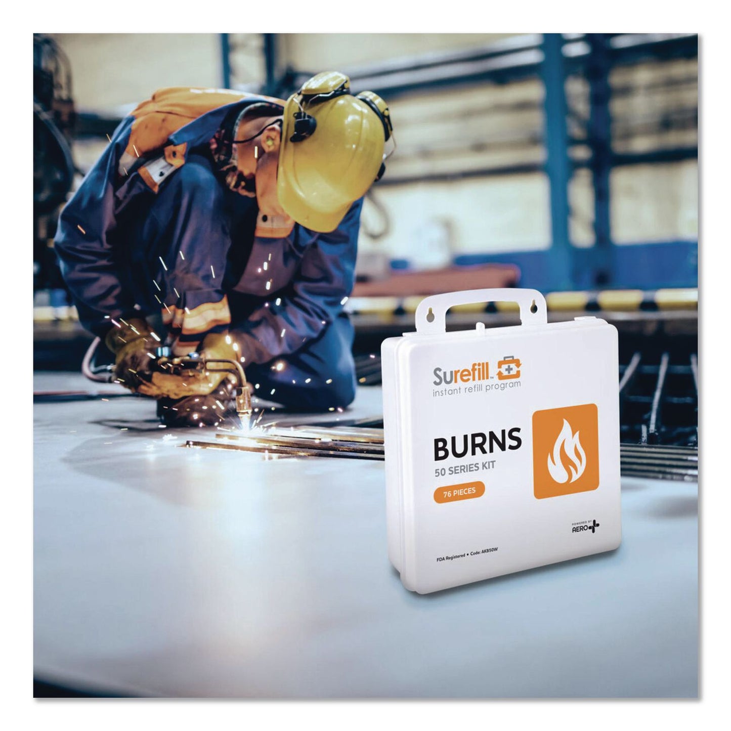 SUREFILL™ 50 Series Burn Kit, 76 Pieces, Plastic Case (AOHAKB50W)