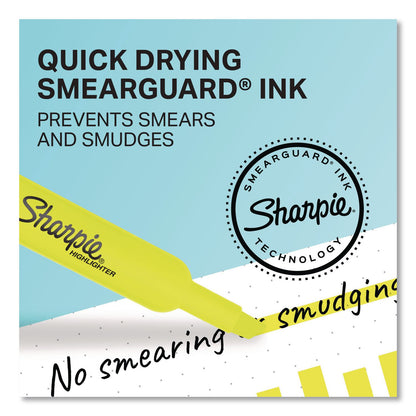 Sharpie® Tank Style Highlighters, Fluorescent Yellow Ink, Chisel Tip, Yellow Barrel, 2/Pack (SAN25162PP)