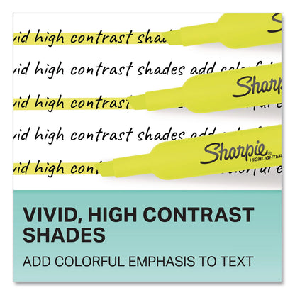 Sharpie® Tank Style Highlighters, Fluorescent Yellow Ink, Chisel Tip, Yellow Barrel, 2/Pack (SAN25162PP)