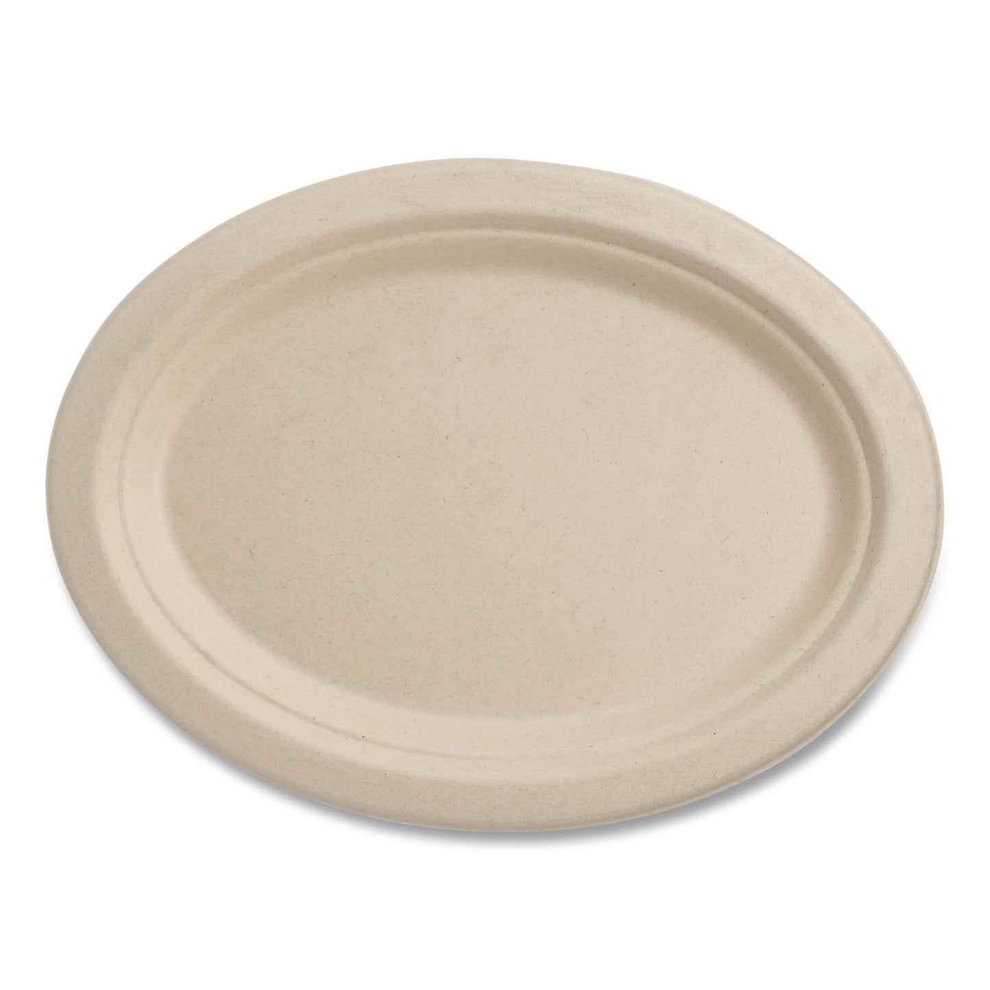 World Centric® Fiber Plates, Paper, 12" Oval, Natural, 500/Carton (WORPLSCU12OLFPA)