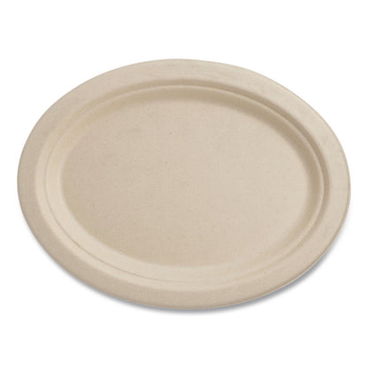 World Centric® Fiber Plates, Paper, 12" Oval, Natural, 500/Carton (WORPLSCU12OLFPA)