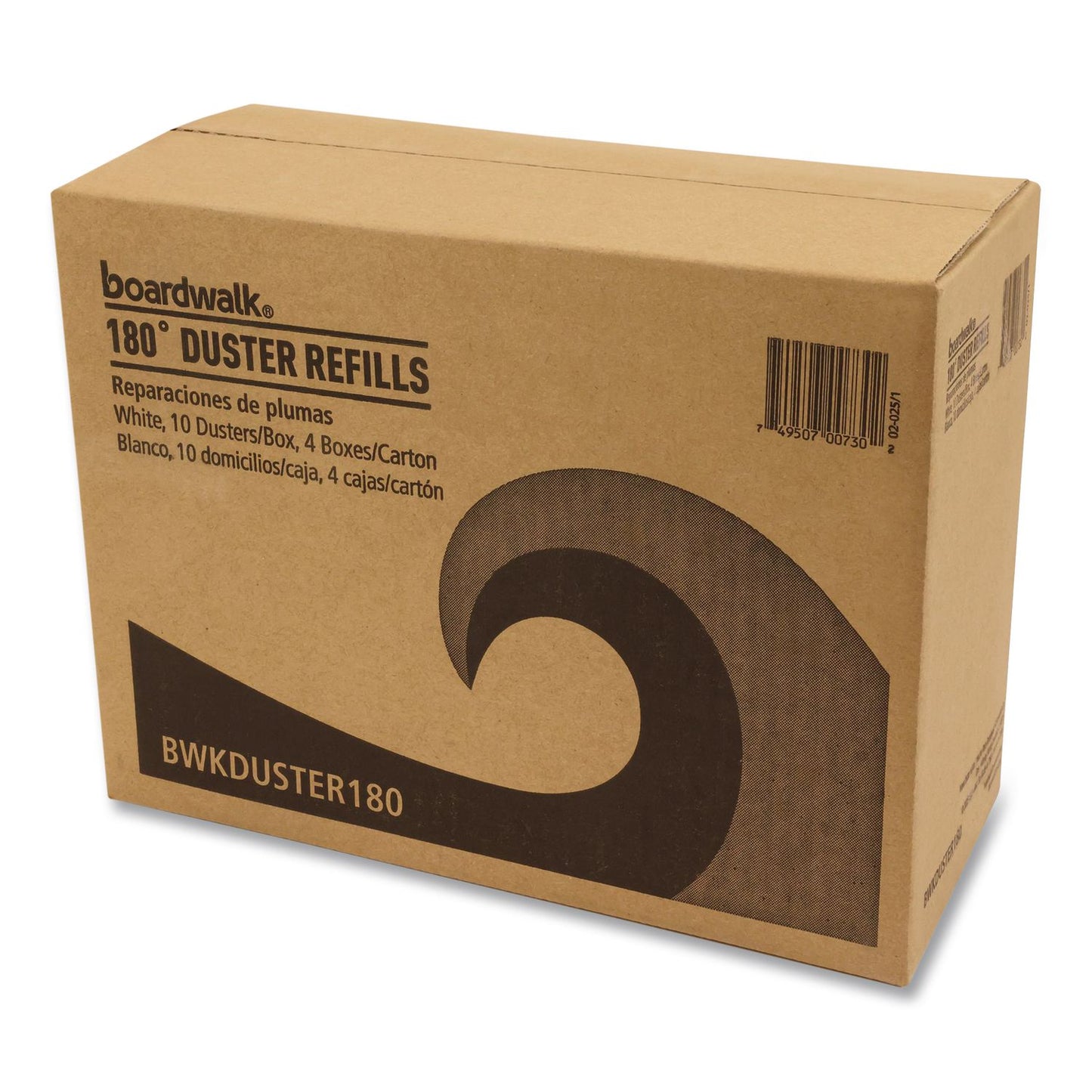 Boardwalk® 180 Duster Refills, Soft Fluffy Fibers, White, 10 Dusters/Box, 4 Boxes/Carton (BWKDUSTER180)