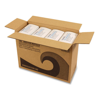 Boardwalk® 180 Duster Refills, Soft Fluffy Fibers, White, 10 Dusters/Box, 4 Boxes/Carton (BWKDUSTER180)