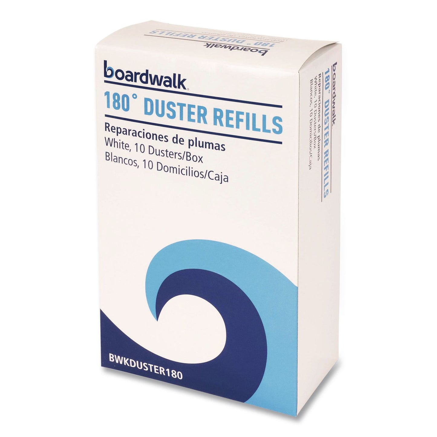 Boardwalk® 180 Duster Refills, Soft Fluffy Fibers, White, 10 Dusters/Box, 4 Boxes/Carton (BWKDUSTER180)