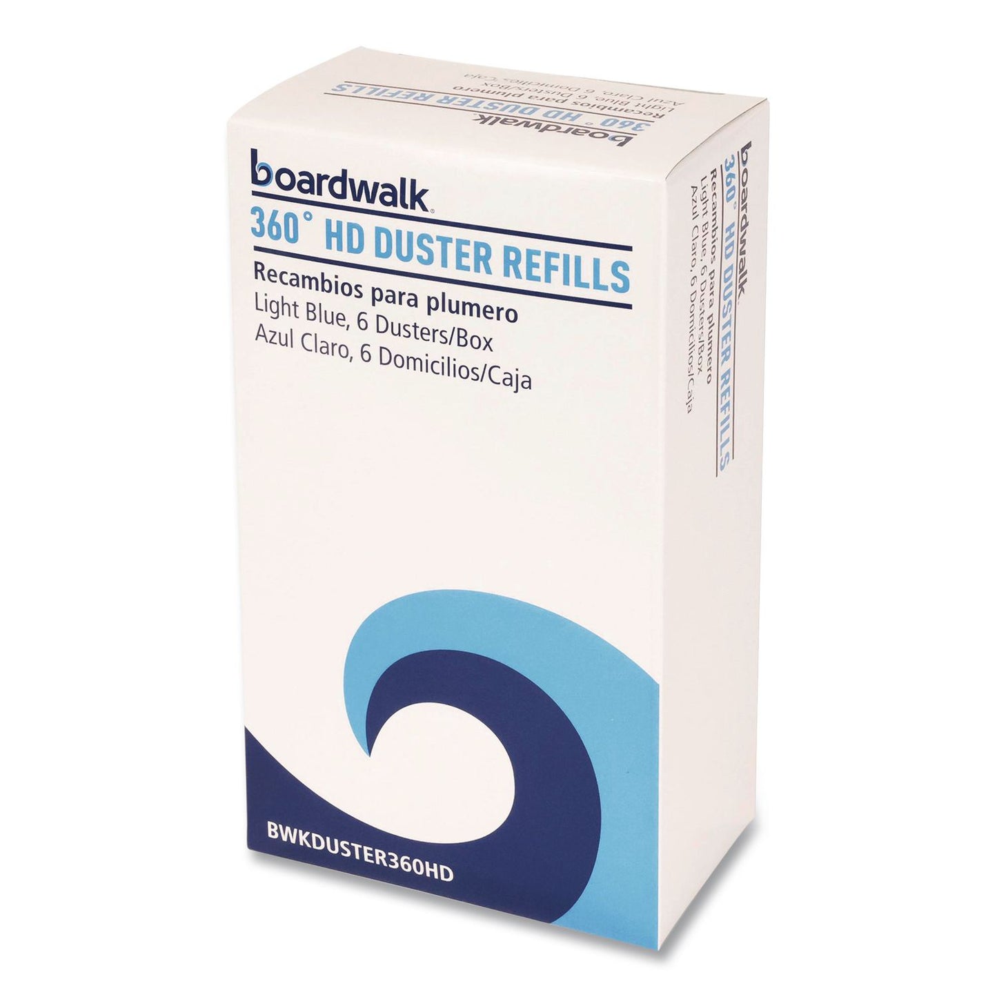 Boardwalk® 360 HD Duster Refills, Soft Fluffy Fibers, Light Blue, 6 Dusters/Box, 4 Boxes/Carton (BWKDUSTER360HD)