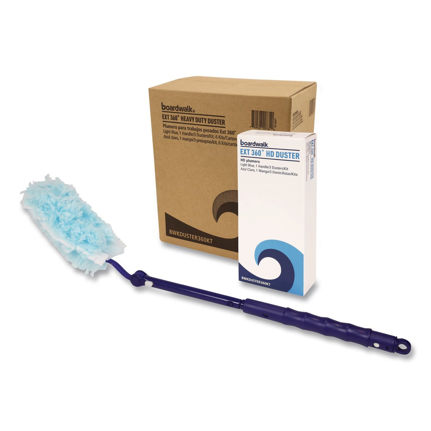 Boardwalk® Extension 360 HD Duster Kit, 18" to 36", (1) Handle and (3) Dusters/Kit, 6 Kits/Carton (BWKDUSTER360KT)
