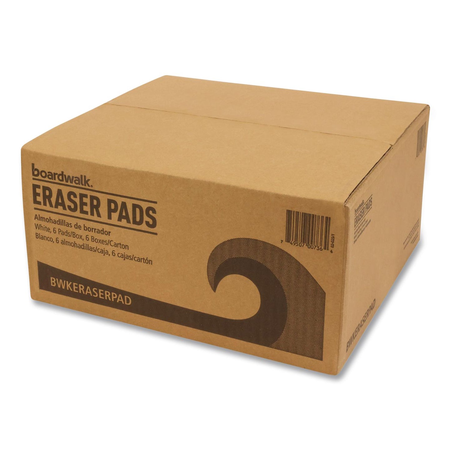 Boardwalk® Eraser Pads, 2.5 x 4.5, 1" Thick, White, 6 Pads/Pack, 6 Packs/Carton (BWKERASERPAD)