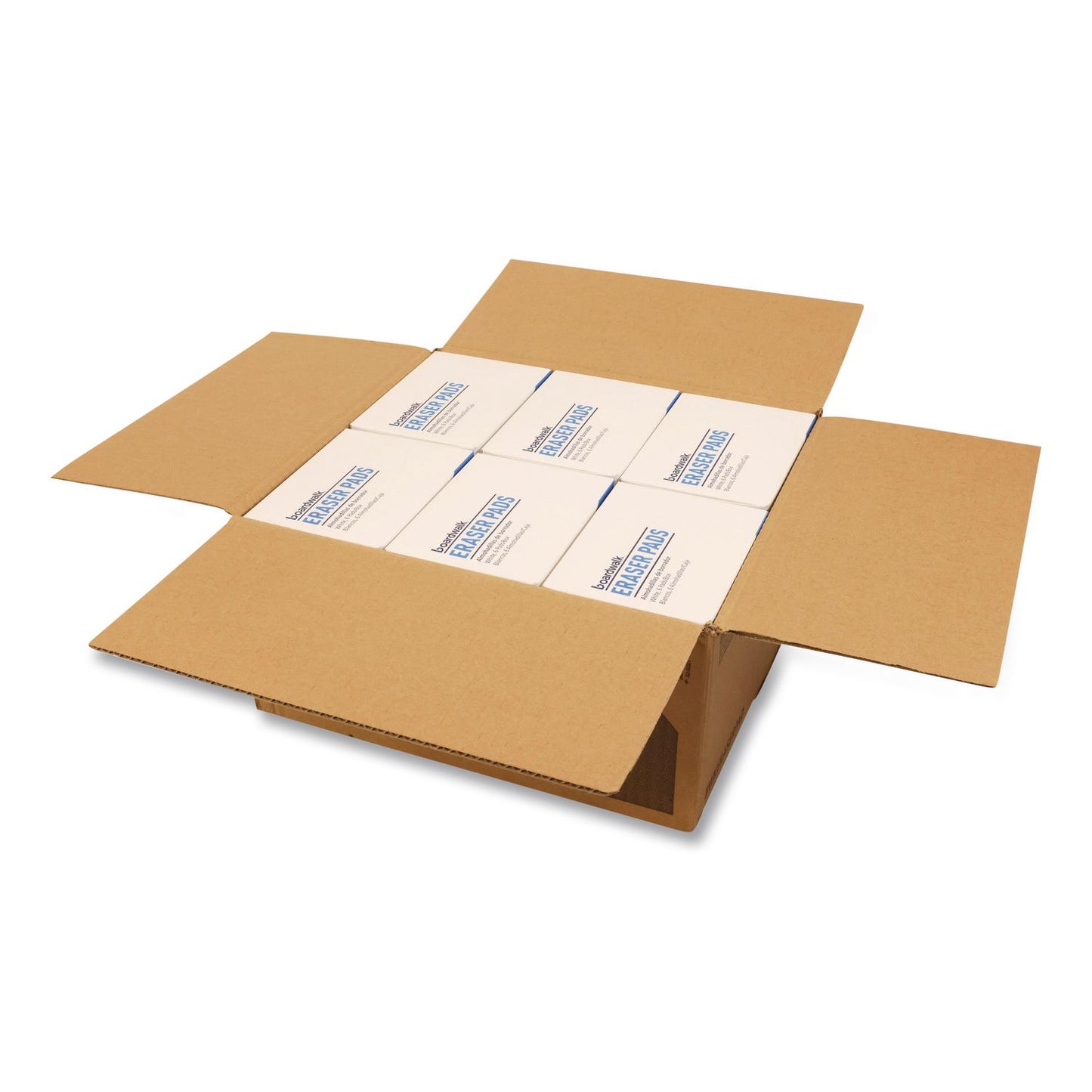 Boardwalk® Eraser Pads, 2.5 x 4.5, 1" Thick, White, 6 Pads/Pack, 6 Packs/Carton (BWKERASERPAD)
