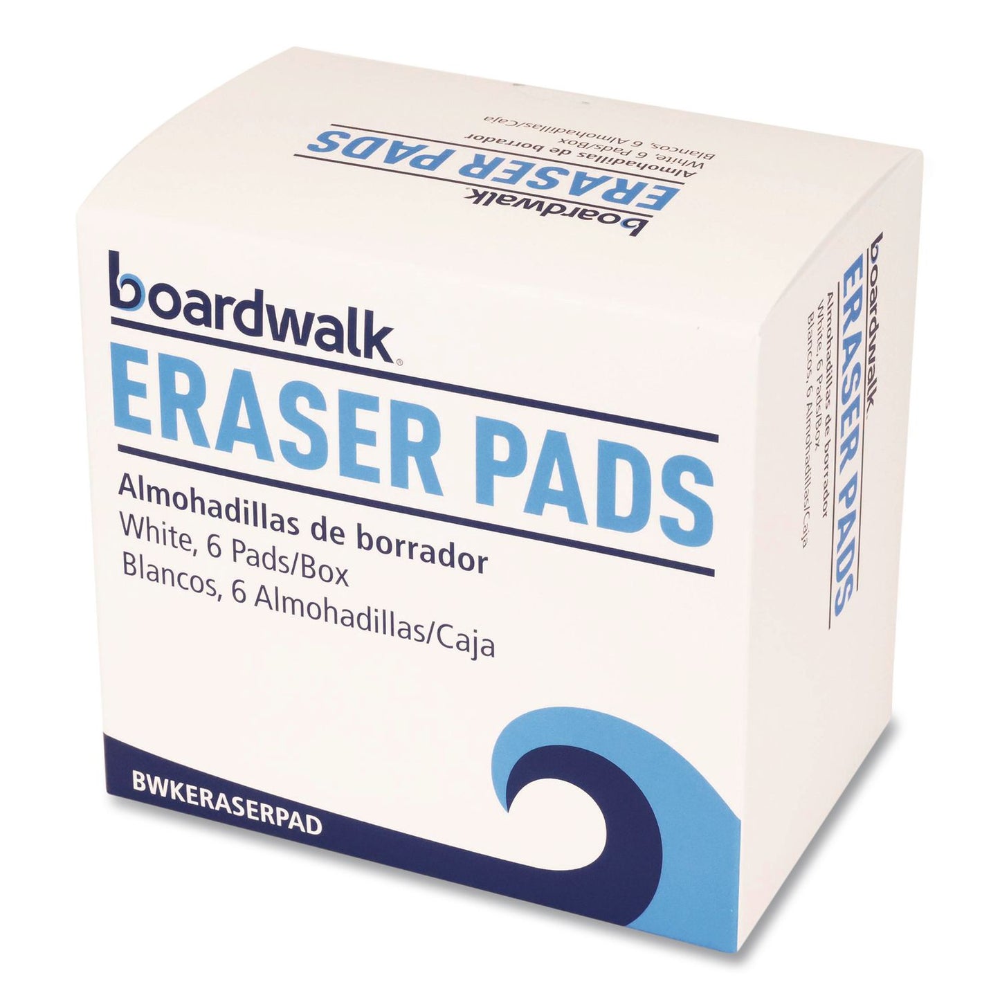 Boardwalk® Eraser Pads, 2.5 x 4.5, 1" Thick, White, 6 Pads/Pack, 6 Packs/Carton (BWKERASERPAD)