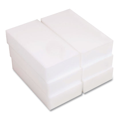 Boardwalk® Eraser Pads, 2.5 x 4.5, 1" Thick, White, 6 Pads/Pack, 6 Packs/Carton (BWKERASERPAD)