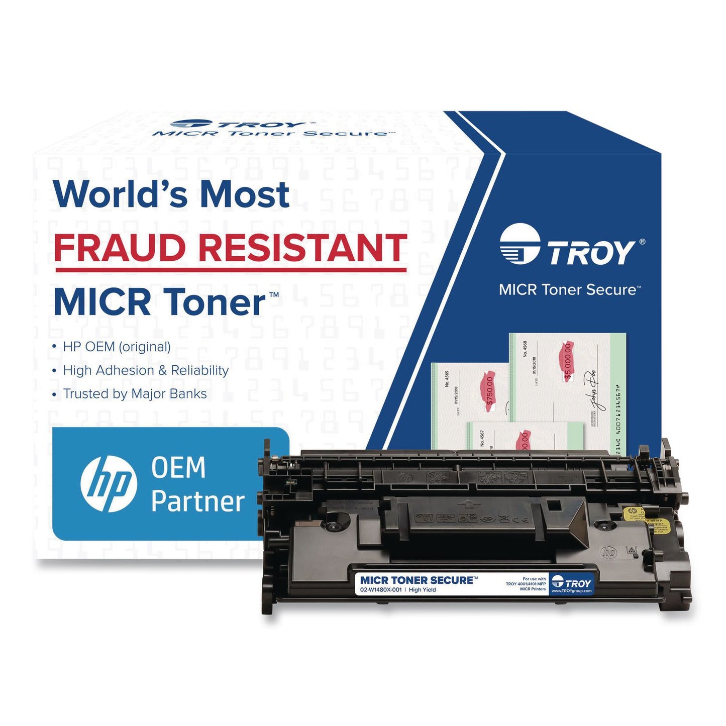 TROY® 02W1480X001 W1480X, High-Yield Toner Alternative for HP 02-W1480X-001, Black (TRS02W1480X001)