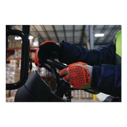 ergodyne® ProFlex 7521 Thermal Coated Impact-Resistant Gloves: EN 388: 2131X, 10" Long, Small (7), Gray, Pair (EGO17642)