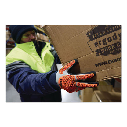 ergodyne® ProFlex 7521 Thermal Coated Impact-Resistant Gloves: EN 388: 2131X, 10.5" Long, Medium (8), Gray, Pair (EGO17643)