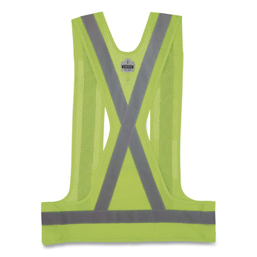 ergodyne® GloWear 8142BA Breakaway Type O Class 1 Hi-Vis Safety Vest, Polyester, Small/Medium, Lime (EGO27020)