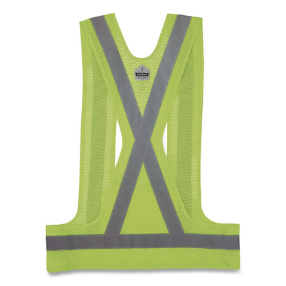 ergodyne® GloWear 8142BA Breakaway Type O Class 1 Hi-Vis Safety Vest, Polyester, Small/Medium, Lime (EGO27020)