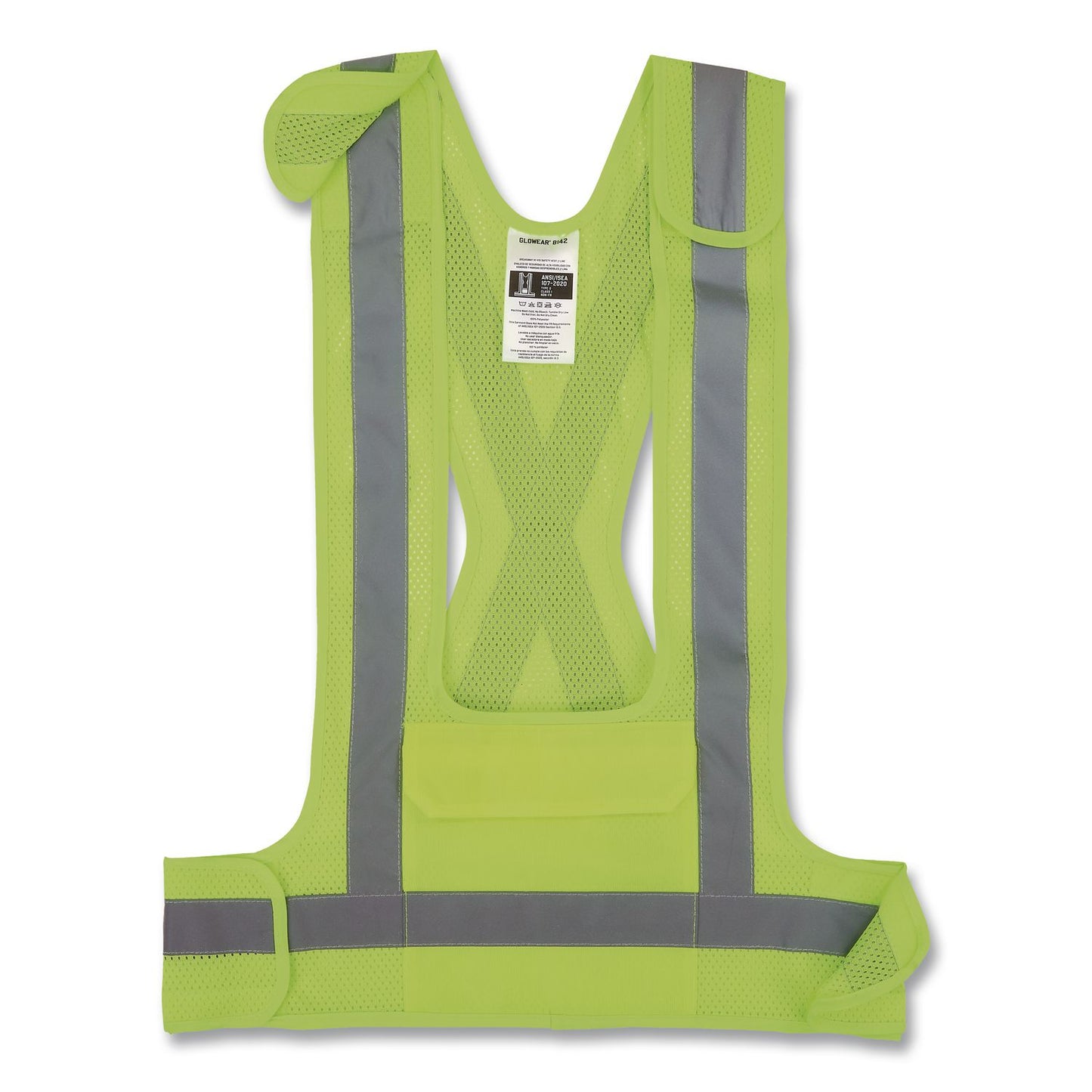 ergodyne® GloWear 8142BA Breakaway Type O Class 1 Hi-Vis Safety Vest, Polyester, Small/Medium, Lime (EGO27020)