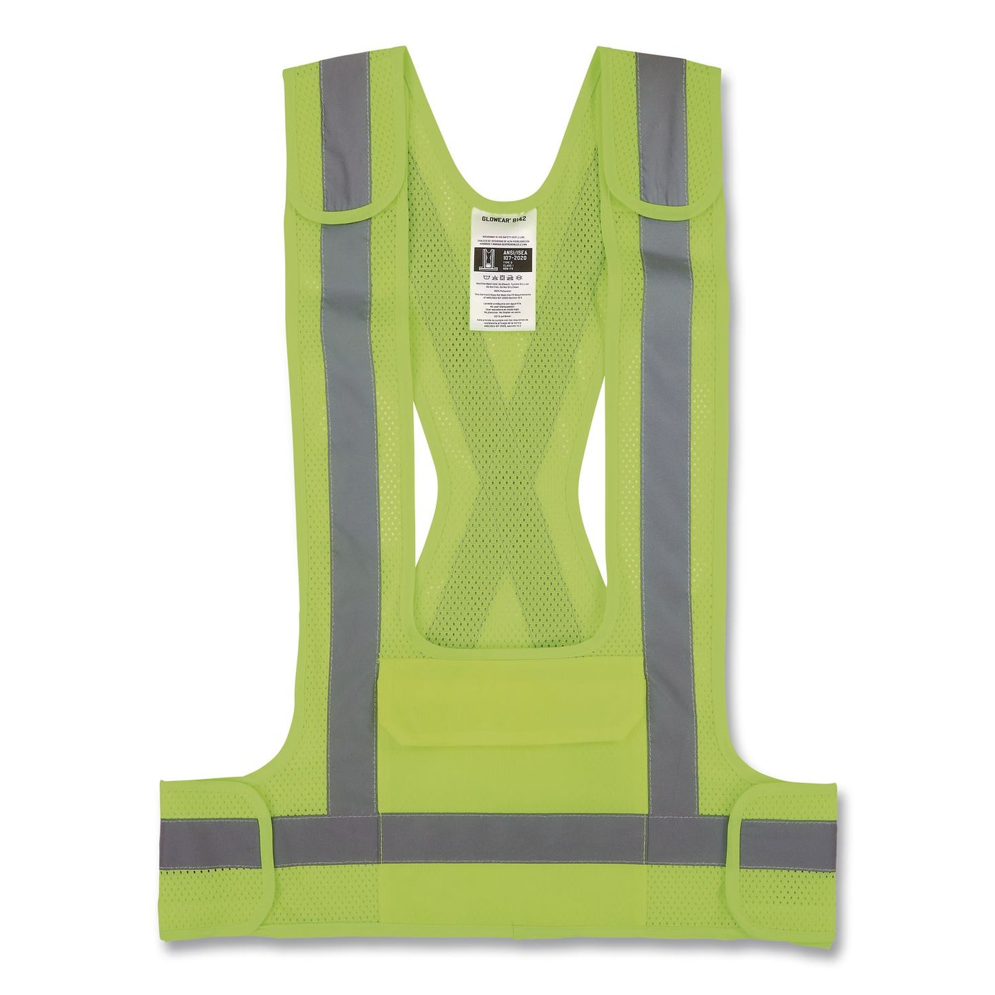 ergodyne® GloWear 8142BA Breakaway Type O Class 1 Hi-Vis Safety Vest, Polyester, Small/Medium, Lime (EGO27020)