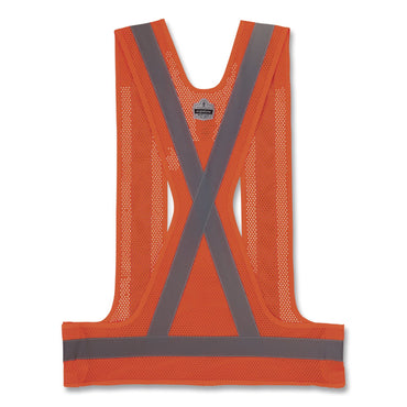 ergodyne® GloWear 8142BA Type O Class 1 Breakaway Hi-Vis Safety Vest, Polyester, Small/Medium, Orange (EGO27022)