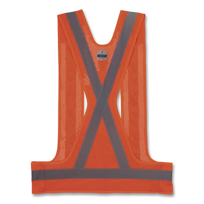 ergodyne® GloWear 8142BA Type O Class 1 Breakaway Hi-Vis Safety Vest, Polyester, Small/Medium, Orange (EGO27022)