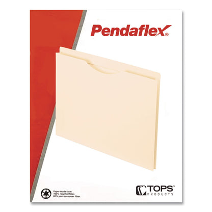 Pendaflex® Manila Reinforced File Jackets, 2-Ply Straight Tab, Letter Size, Manila, 50/Box (PFX22200)