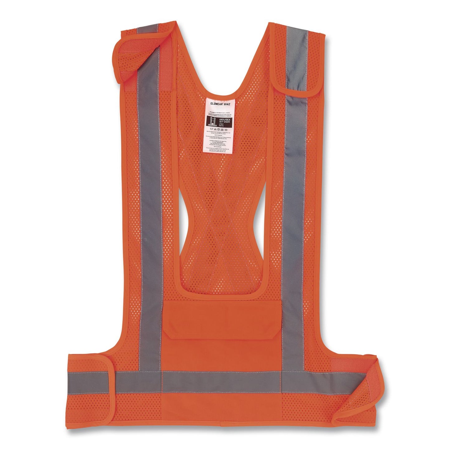ergodyne® GloWear 8142BA Type O Class 1 Breakaway Hi-Vis Safety Vest, Polyester, Large/X-Large, Orange (EGO27023)