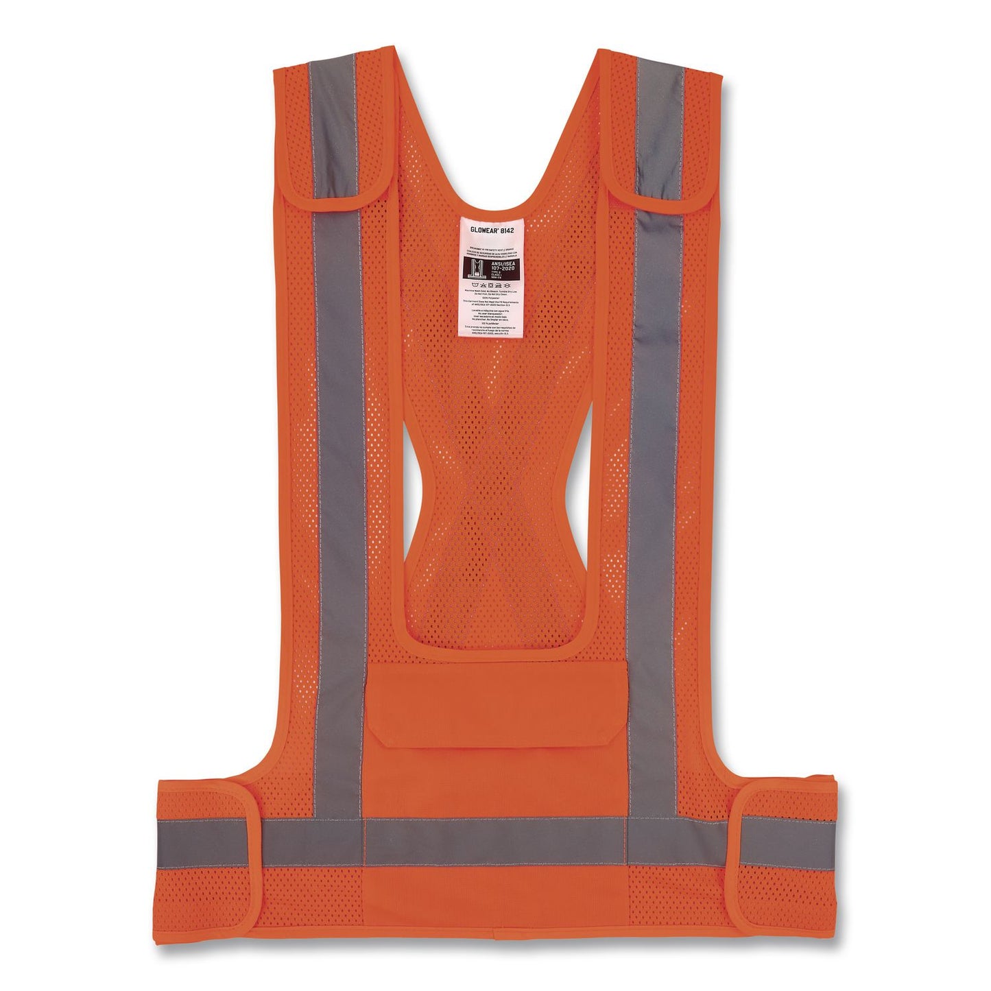 ergodyne® GloWear 8142BA Type O Class 1 Breakaway Hi-Vis Safety Vest, Polyester, Large/X-Large, Orange (EGO27023)