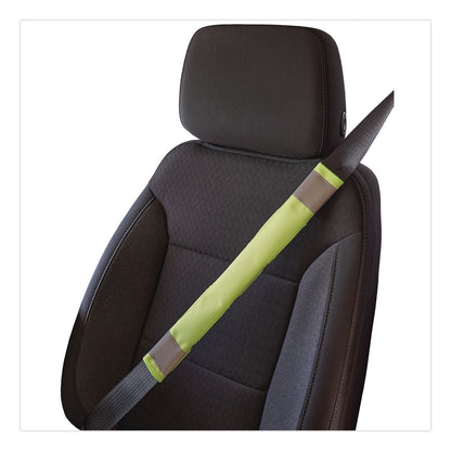 ergodyne® GloWear 8105 Hi-Vis Seat Belt Cover, 2.17" x 16.54", Lime (EGO29034)