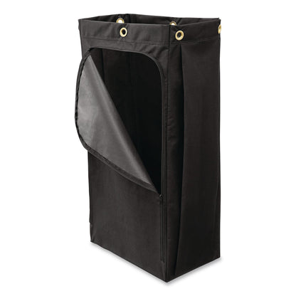 Rubbermaid® Commercial Fabric Cleaning Cart Bag for Rubbermaid Commercial Housekeeping and Janitorial Carts, 30 gal, 10.5 x 16.8 x 33, Black, 4/CT (RCP2202530)