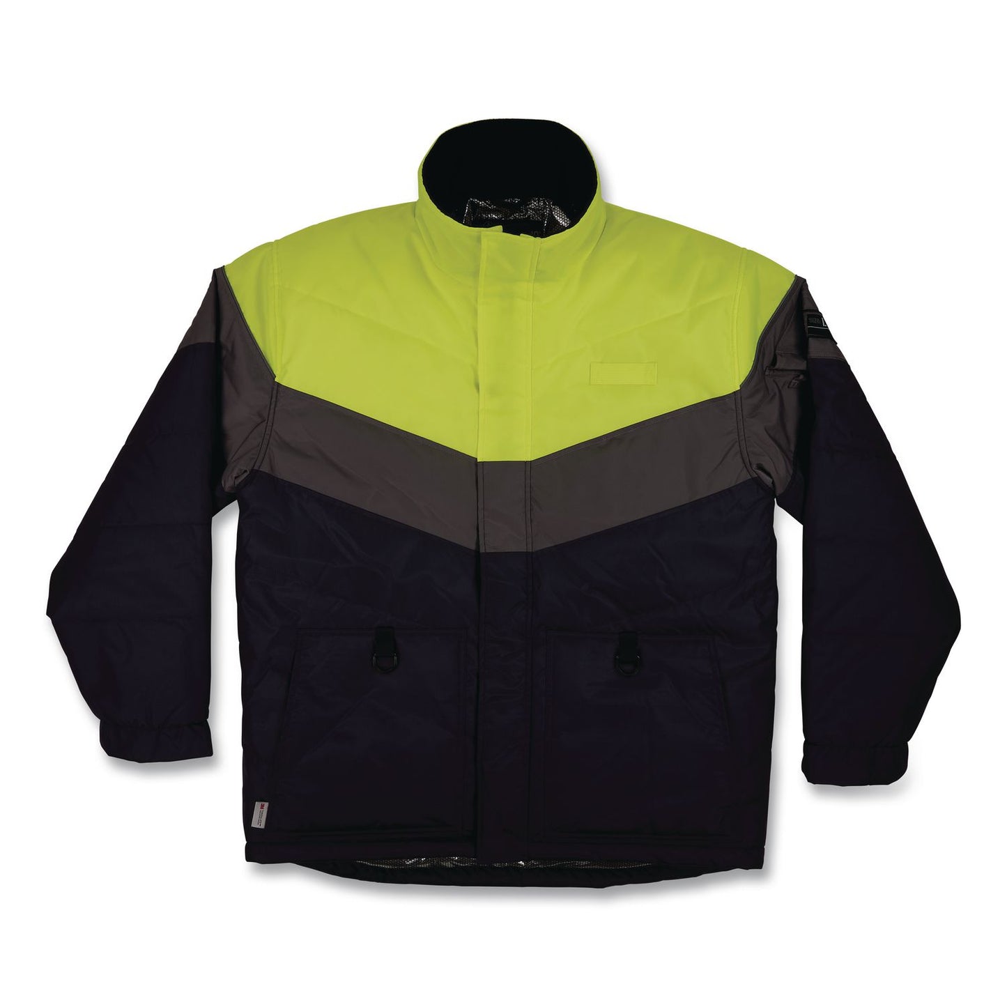 ergodyne® N-Ferno 6464 Insulated Freezer Jacket with AmpliFIRE Heat Reflective Lining, X-Small, Navy (EGO41131)