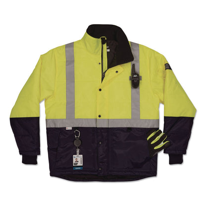 ergodyne® N-Ferno 6478 Class 2 Hi-Vis Freezer Jacket, X-Small, Lime (EGO41271)