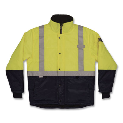 ergodyne® N-Ferno 6478 Class 2 Hi-Vis Freezer Jacket, Medium, Lime (EGO41273)