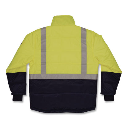 ergodyne® N-Ferno 6478 Class 2 Hi-Vis Freezer Jacket, 2X-Large, Lime (EGO41276)