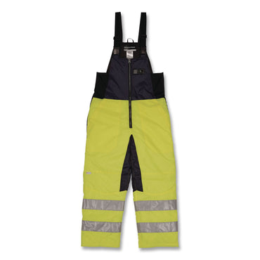 ergodyne® N-Ferno 6479 Hi-Vis Freezer Bib Overalls, Small, Lime (EGO41282)